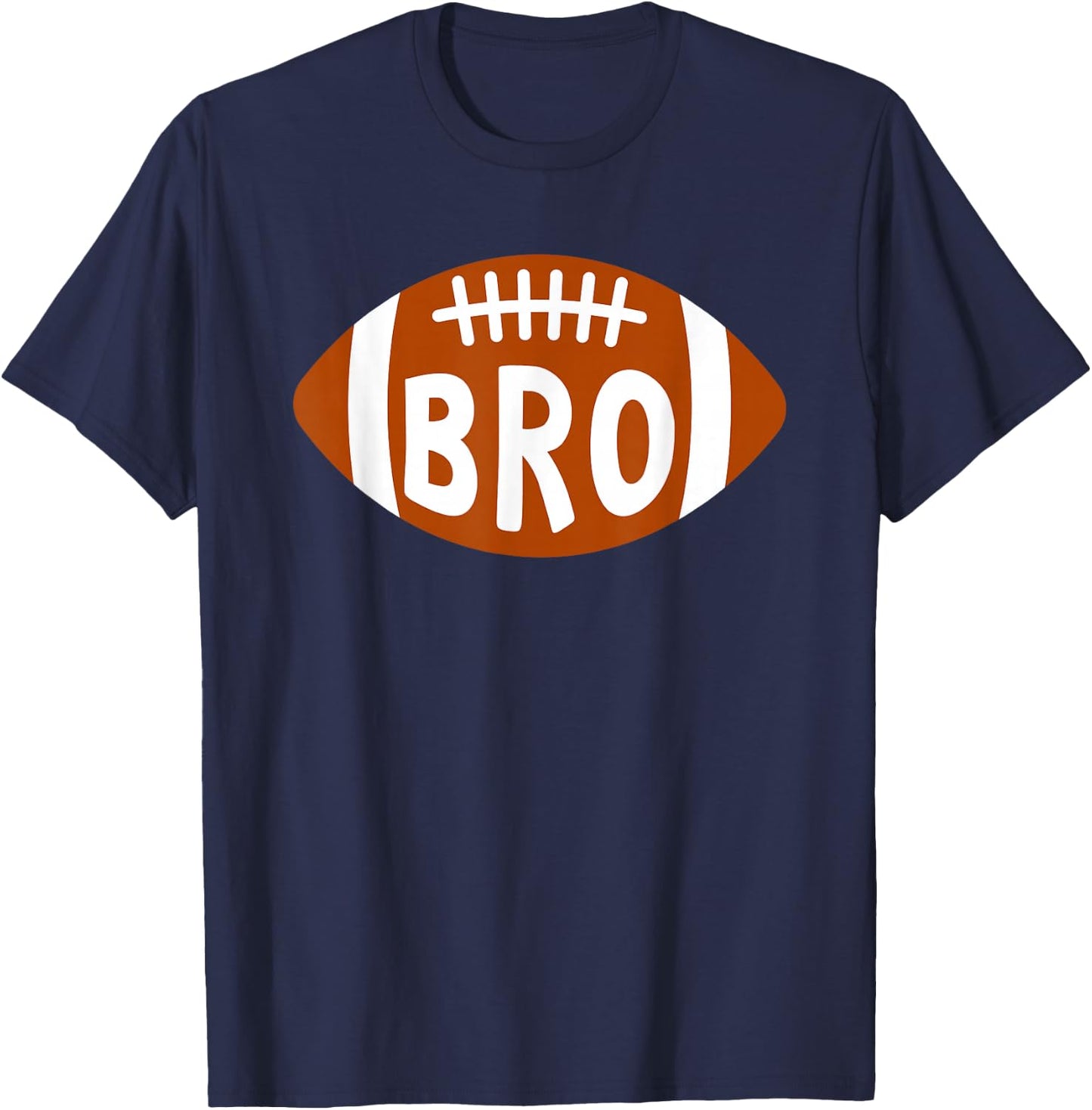 Football Player's Brother Proud Football Bro - Men's Black Sports - Small - Short Sleeve - - Modern Applique - Football Theme - Casual Wear T-Shirt - T-Shirt | Navy