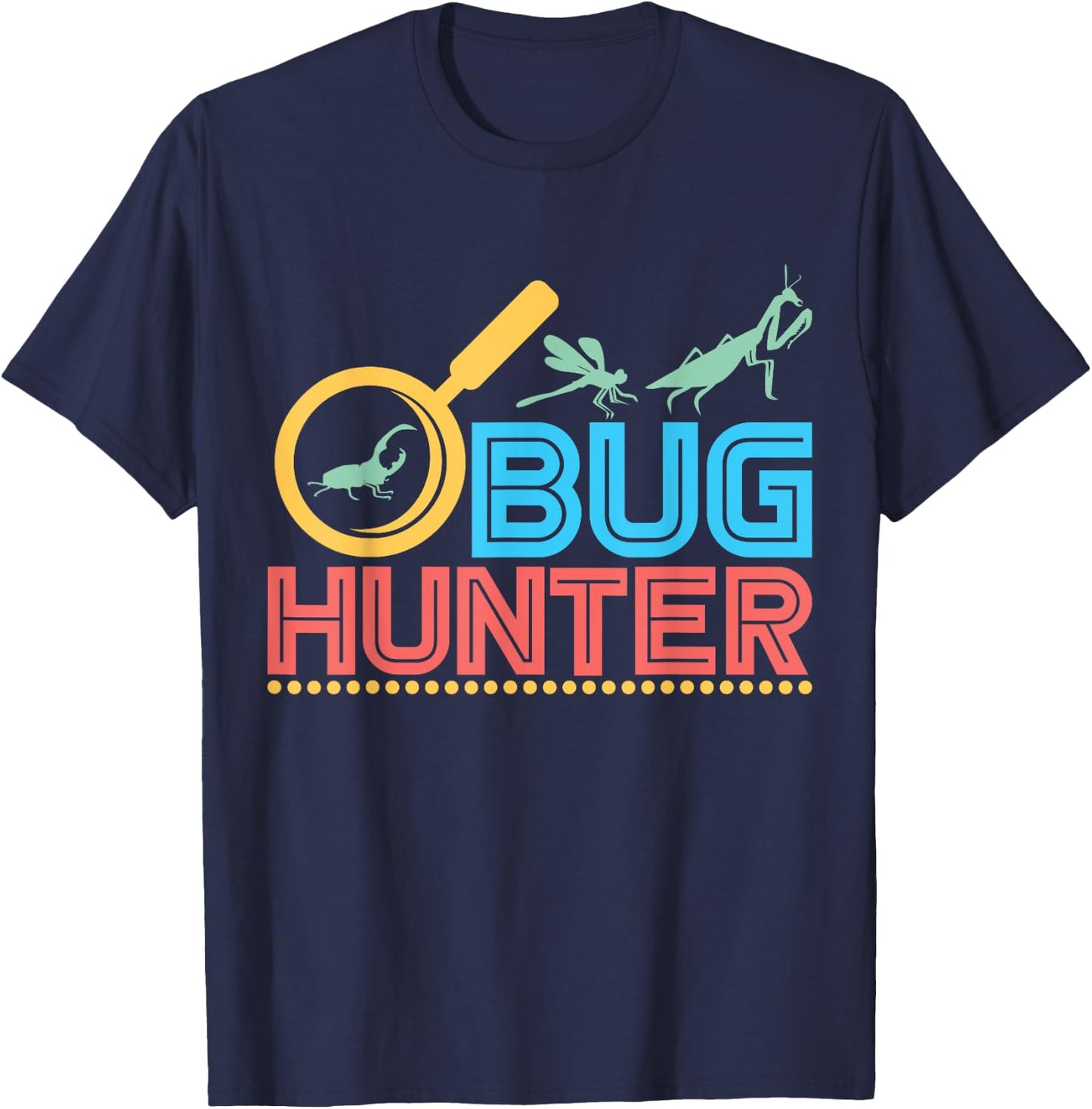 Bug Hunter Entomologist Insects for Boys Girls Kids T-Shirt - T-Shirt | Navy