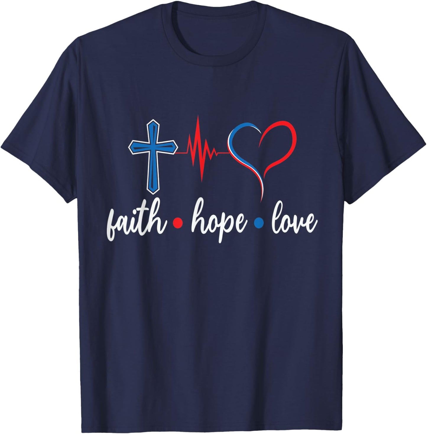Nurse merch, Faith Hope Love Student Medical T-Shirt - T-Shirt | Navy