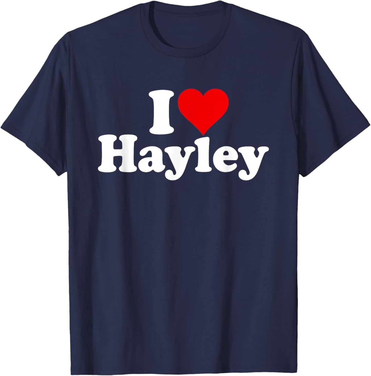 I Love Heart Hayley T-Shirt - T-Shirt | Navy