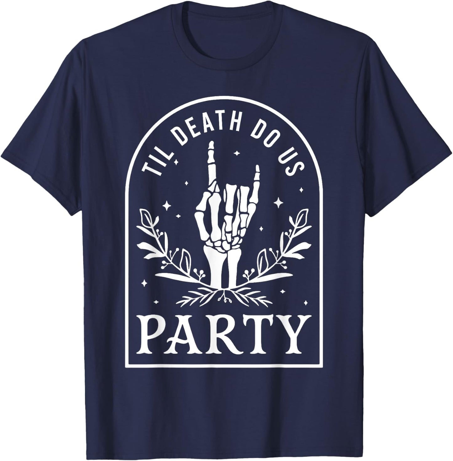 Til Death Do Us Party Retro Halloween Bachelorette Matching T-Shirt - T-Shirt | Navy