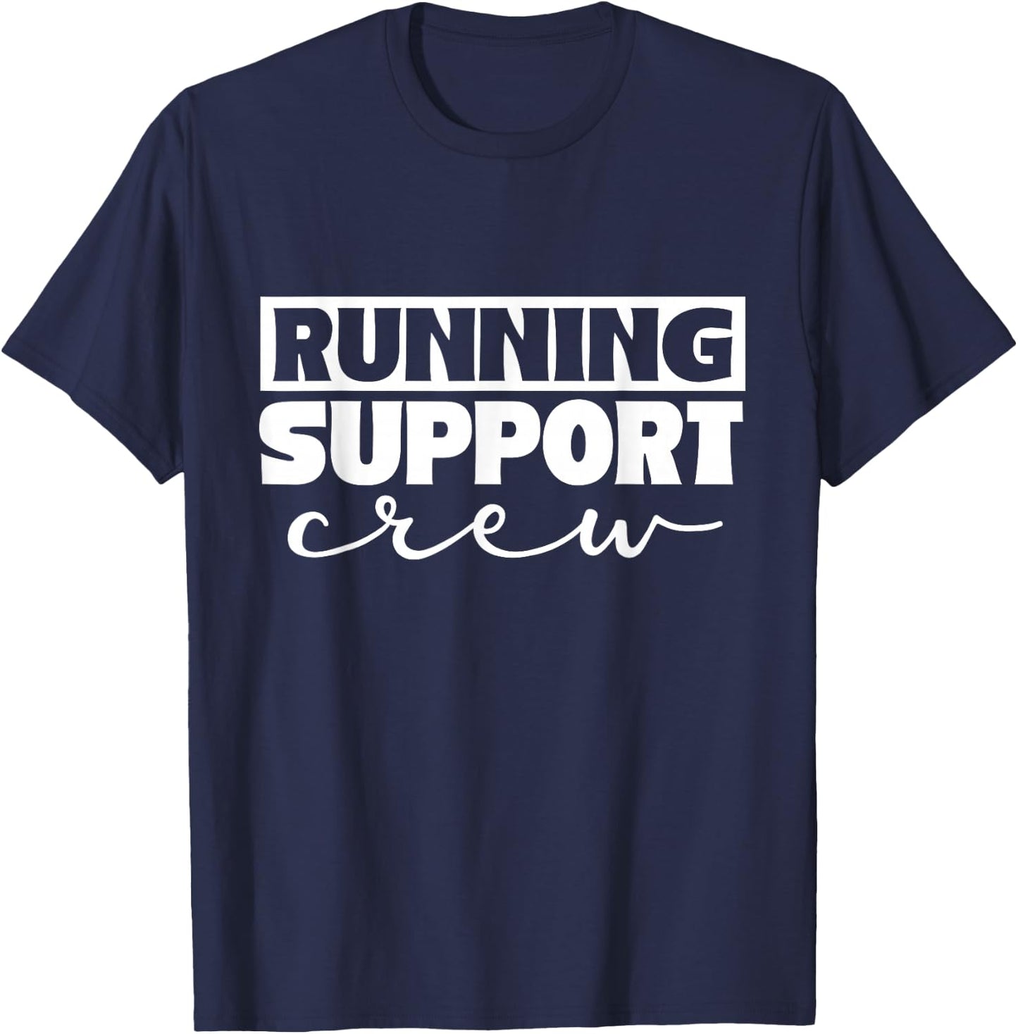 Running Support Crew Jogging Running Runner Running T-Shirt - T-Shirt | Navy
