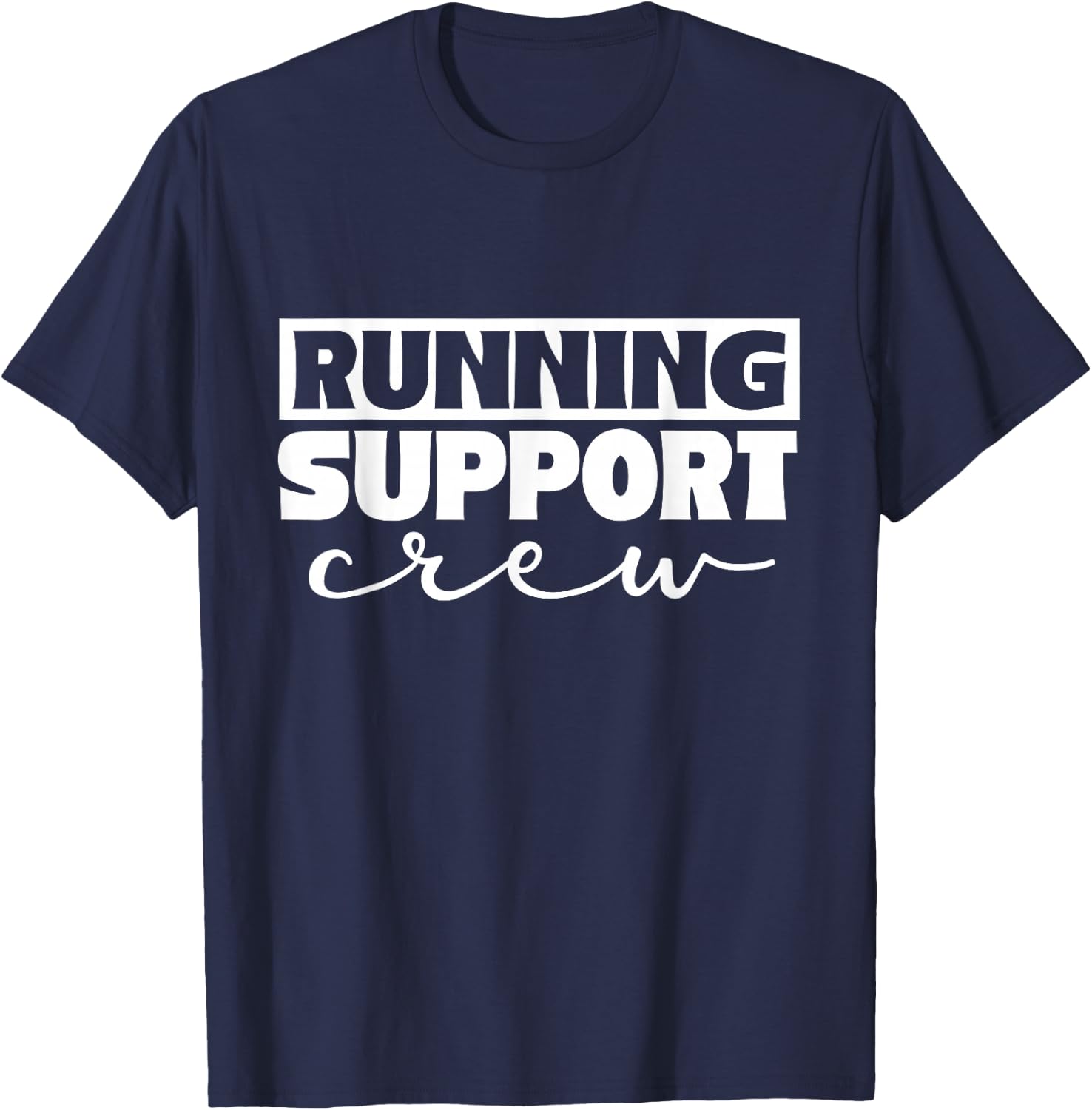 Running Support Crew Jogging Running Runner Running T-Shirt - T-Shirt | Navy
