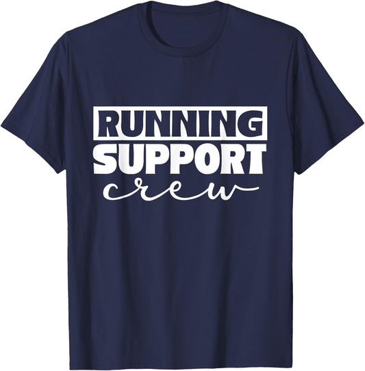 Running Support Crew Jogging Running Runner Running T-Shirt - T-Shirt | Navy