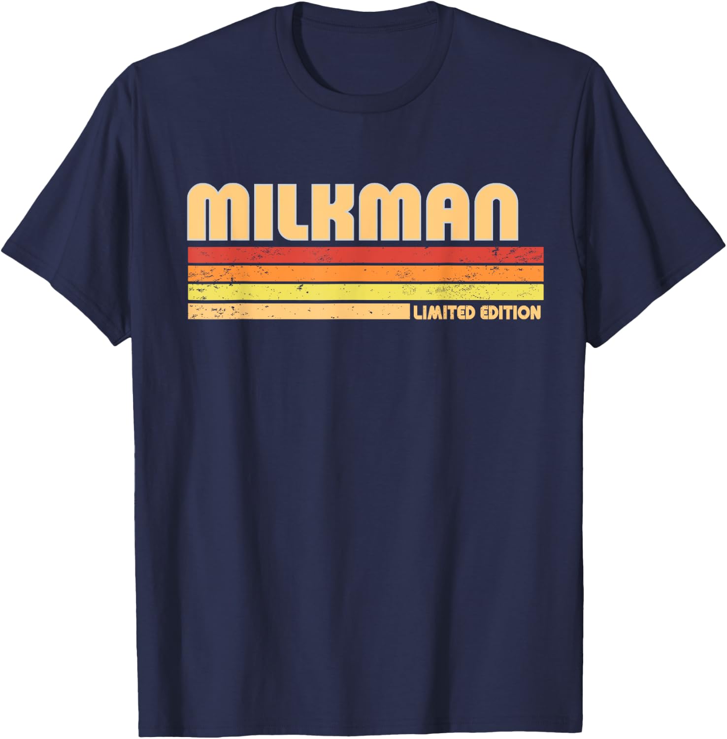 MILKMAN Funny Personalized Title Profession Birthday Idea T-Shirt - T-Shirt | Navy