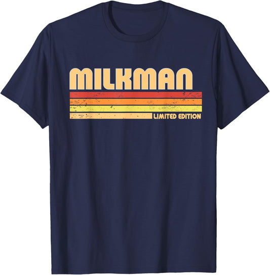 MILKMAN Funny Personalized Title Profession Birthday Idea T-Shirt - T-Shirt | Navy