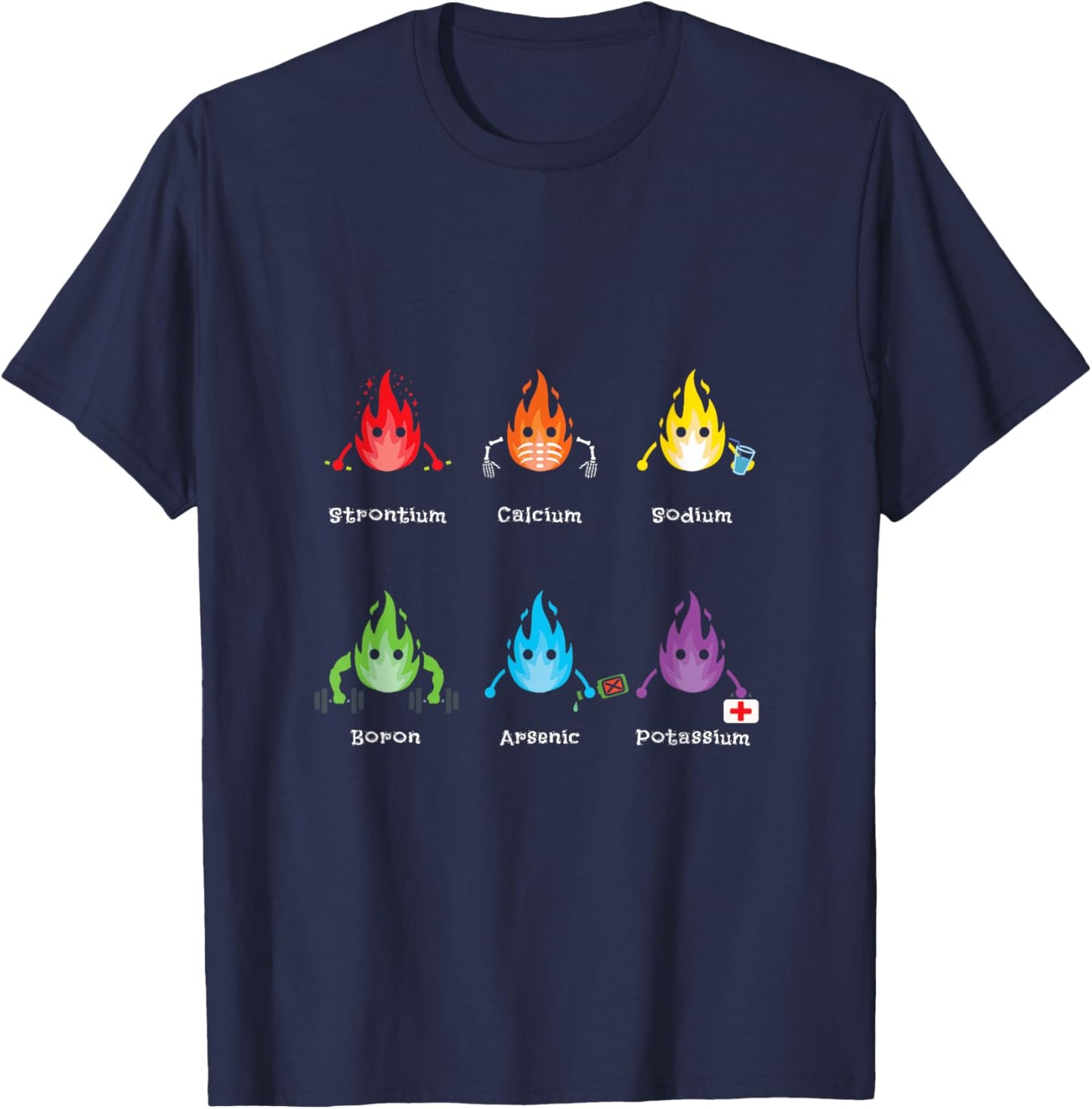 Periodic Elements Chemistry Lovers Science Teacher T-Shirt - T-Shirt | Navy