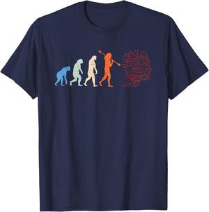 Artificial Intelligence Evolution - Funny AI Evolution T-Shirt - T-Shirt | Navy