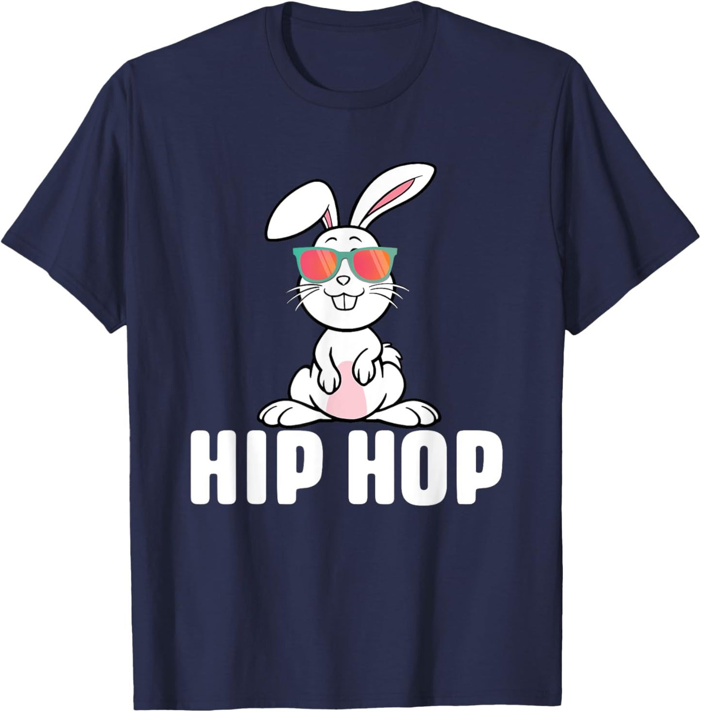 Hip Hop - Hipster Easter Sunday Bunny Christian Egg Hunting T-Shirt - T-Shirt | Navy