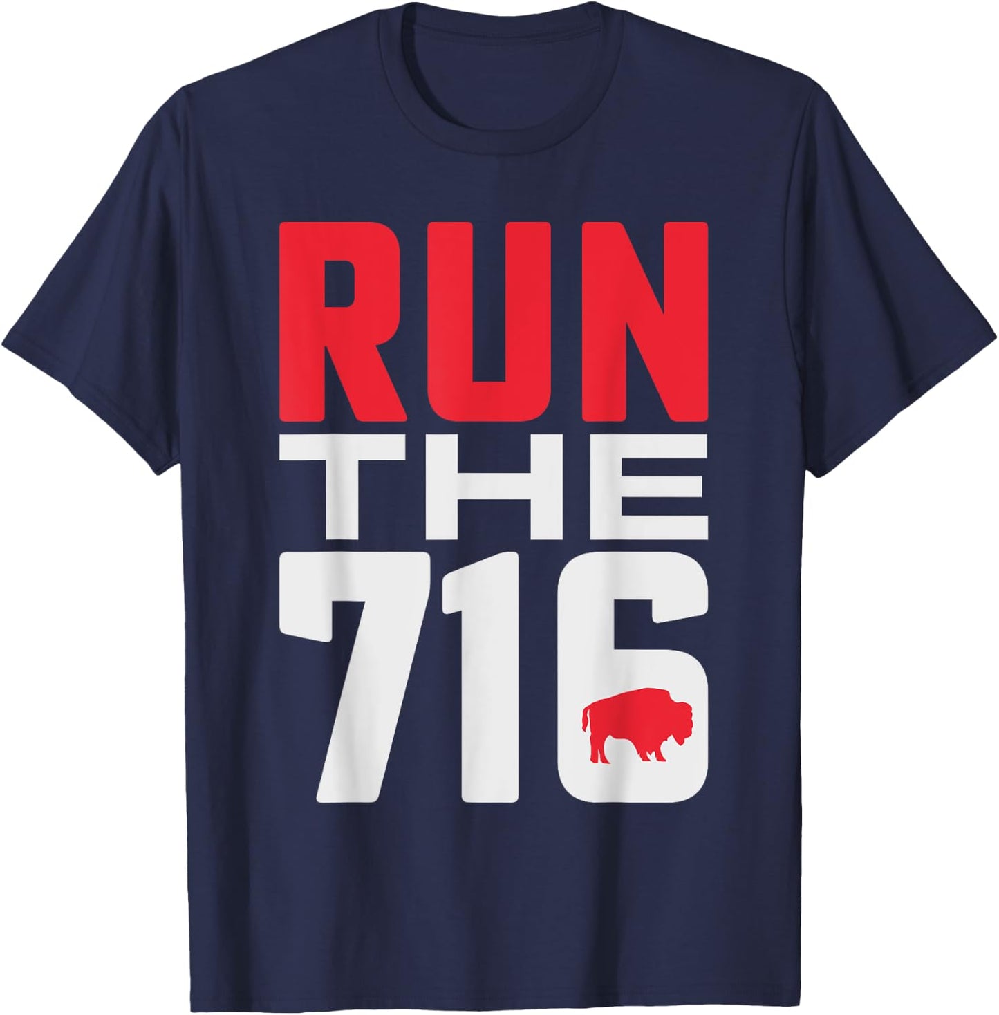 Buffalo Runner Run the 716 Buffalo NY T-Shirt - T-Shirt | Navy