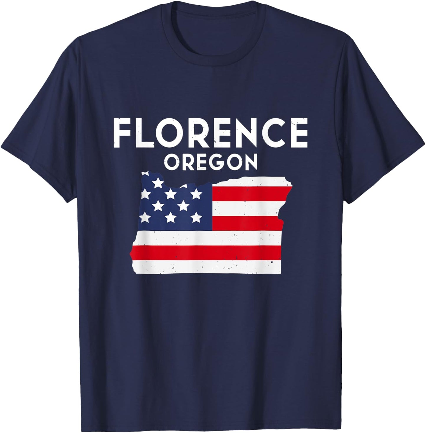 Florence Oregon USA State America Travel Oregonian T-Shirt - T-Shirt | Navy