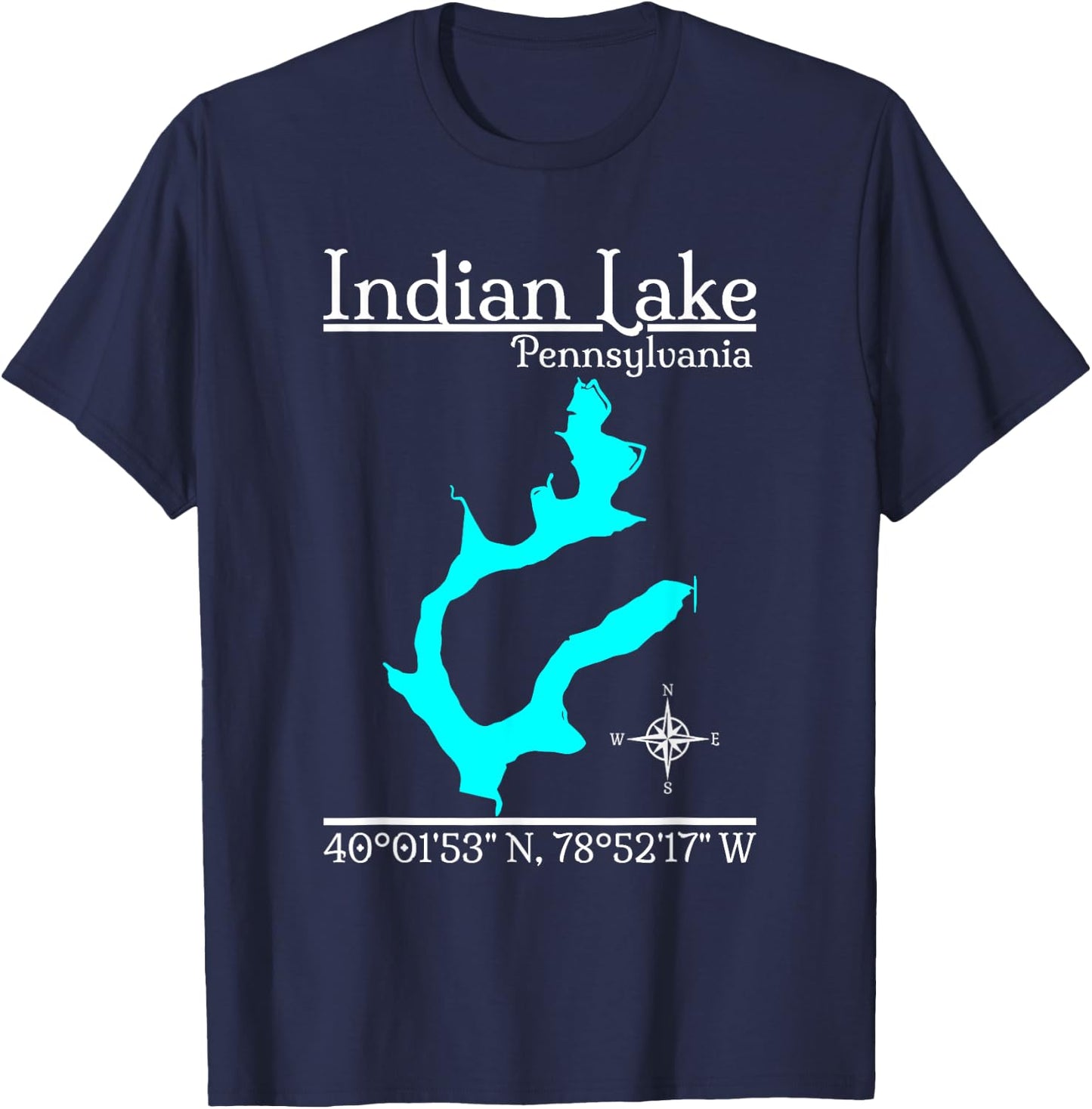 Indian Lake, Pennsylvania T-Shirt - T-Shirt | Navy