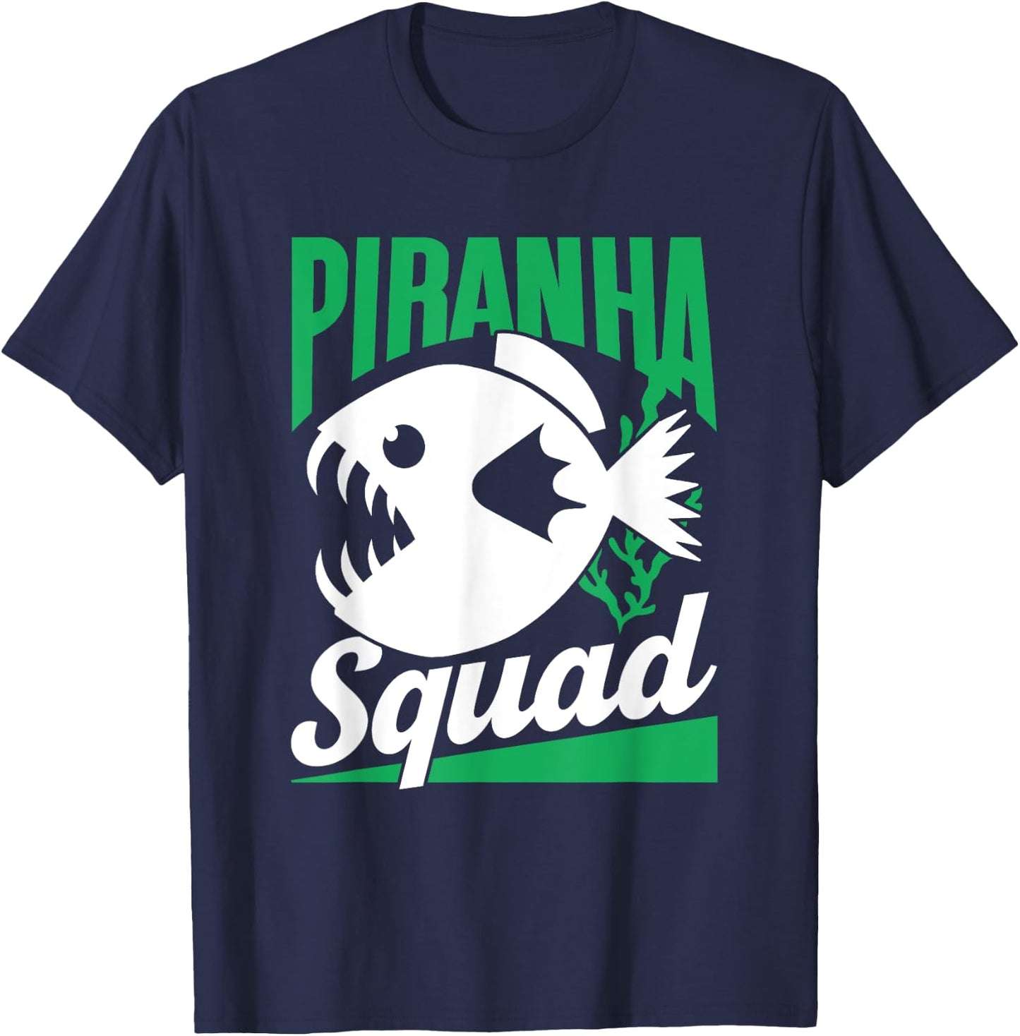 Piranha Squad Retro Lover Piranhas Fish T-Shirt - T-Shirt | Navy
