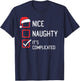 Nice Naughty List It's Complicated Christmas T-Shirt - T-Shirt | Navy