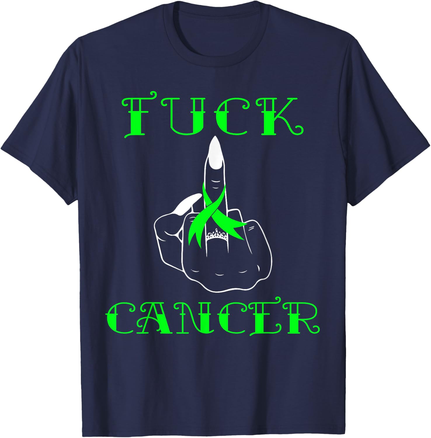 Fuck Cancer Tattoos Survivor Non-Hodgkin Lymphoma Cancer T-Shirt - T-Shirt | Navy