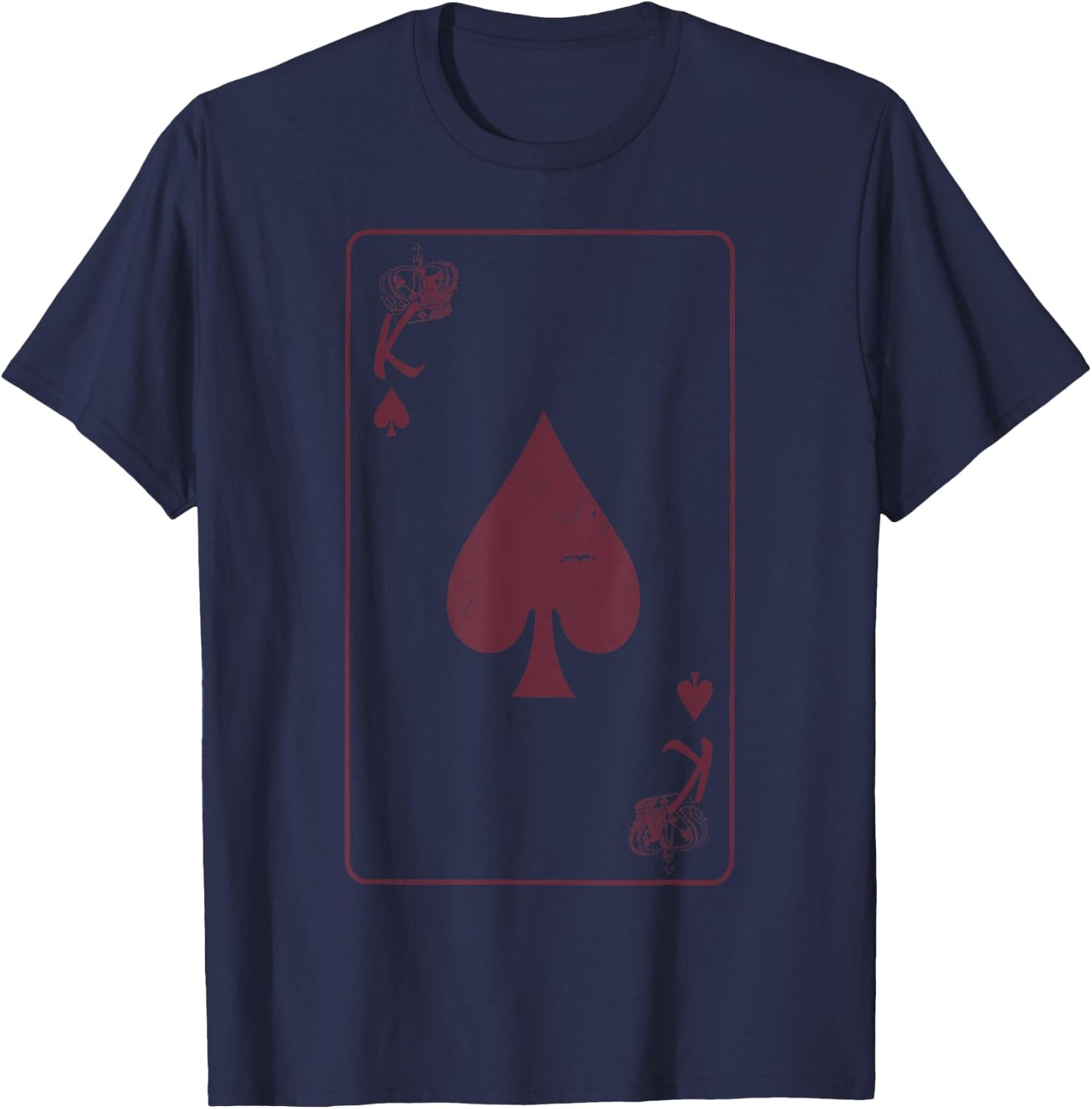 King of Hearts Poker, King of Hearts Valentine's Day T-Shirt - T-Shirt | Navy
