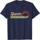 Vintage Zeppelin Retro Sunset Funny Dirigible Airship T-Shirt - T-Shirt | Navy