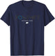 Yosemite National Park California Tonal Retro Vintage T-Shirt - T-Shirt | Navy