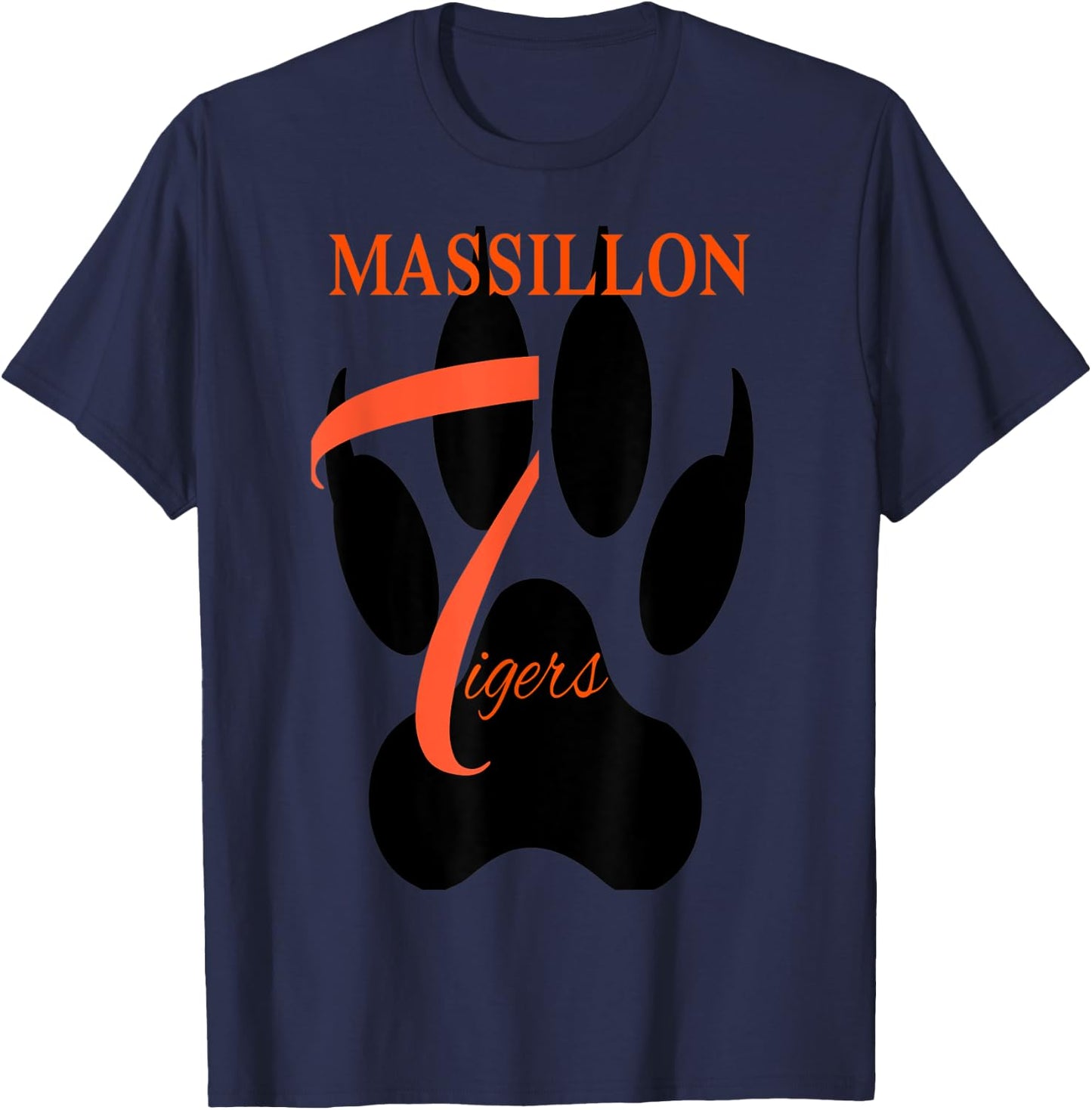 Tigers Sports, Football, Baseball, Basketball. Grey T-Shirt - T-Shirt | Navy