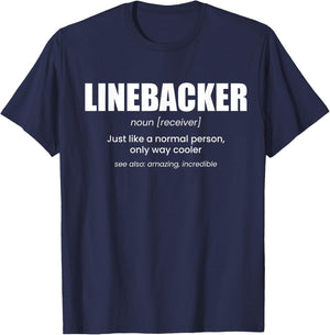 Linebacker Definition Lineman Football T-Shirt - T-Shirt | Navy