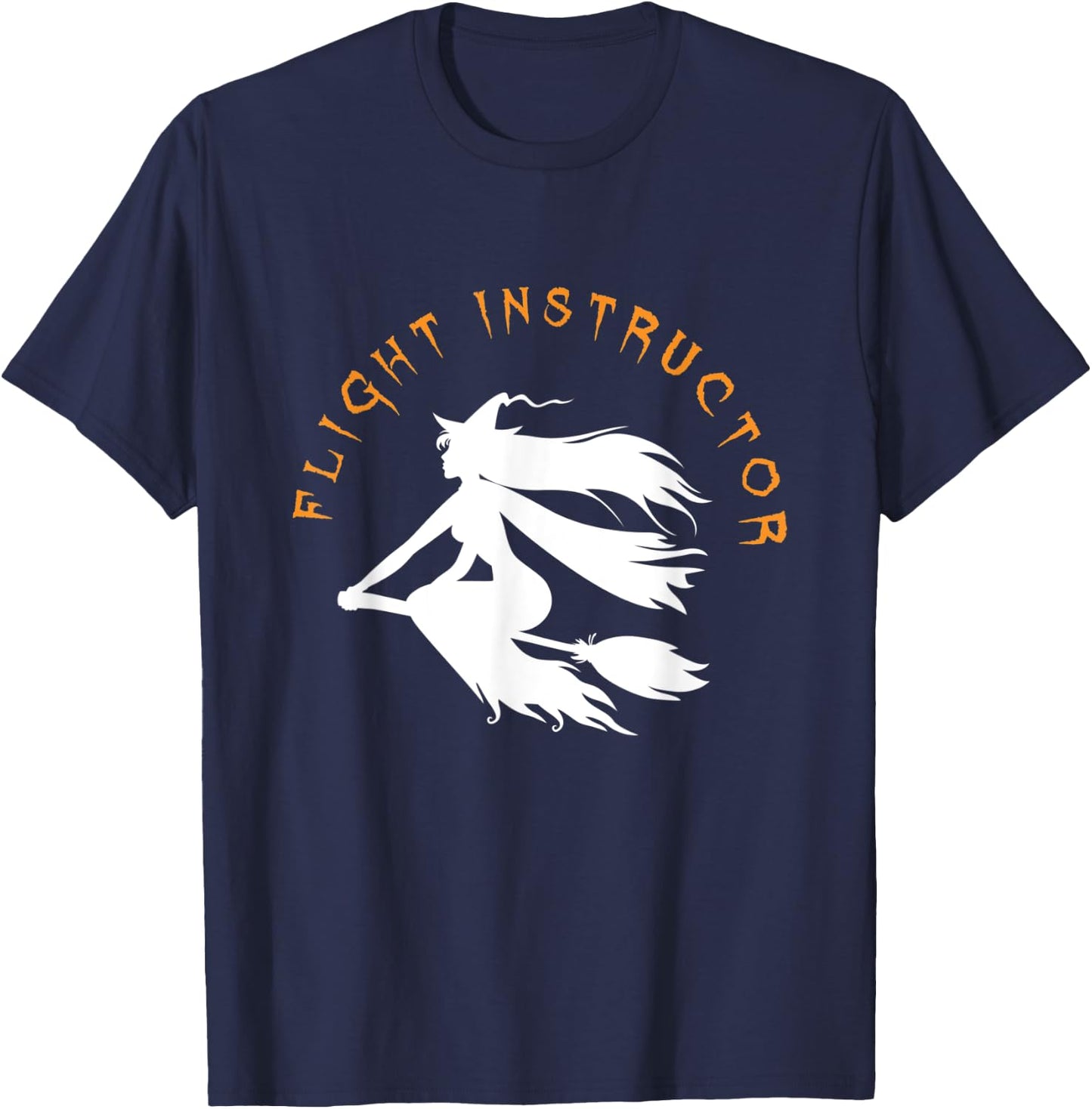 Flight Instructor Costume I Monster Witch Halloween Party T-Shirt - T-Shirt | Navy
