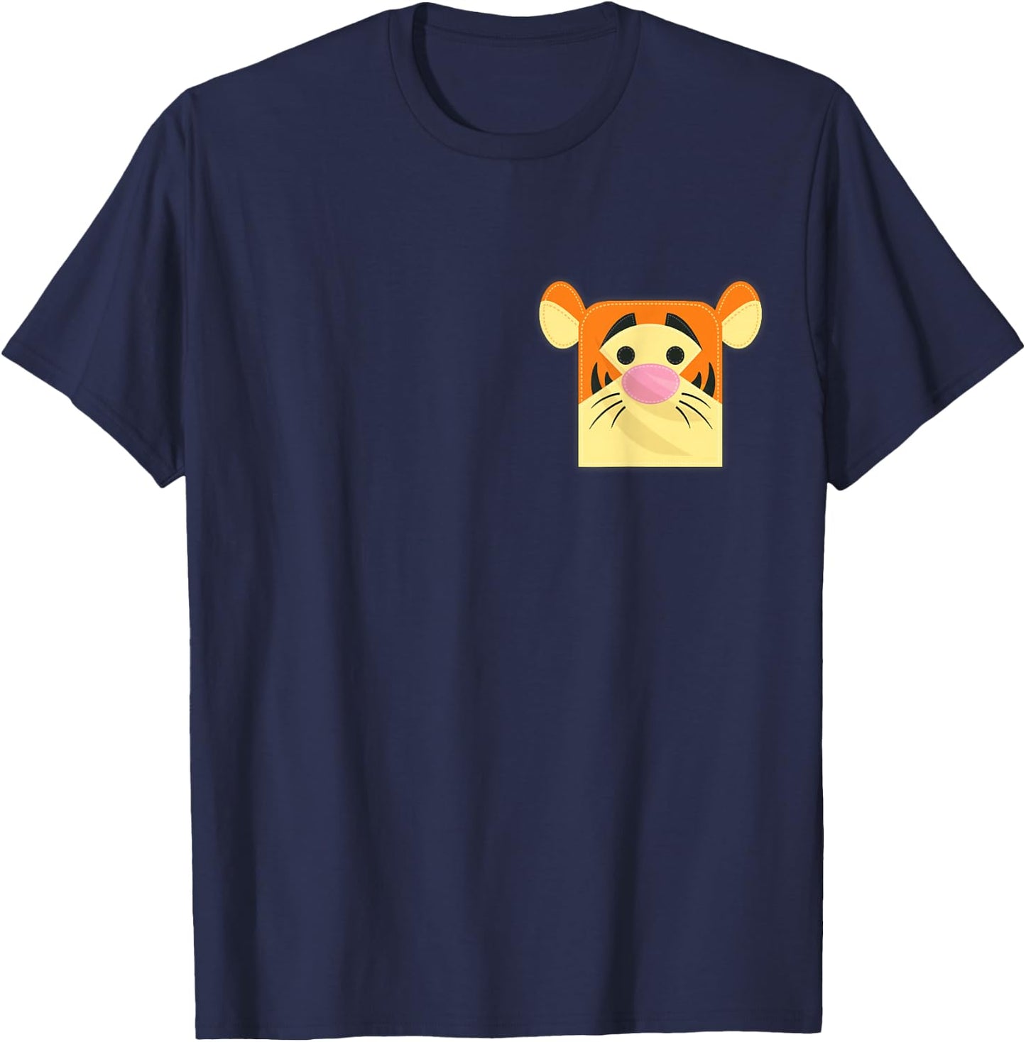Disney Winnie The Pooh Tigger Small Block Character Pocket T-Shirt - T-Shirt | Navy