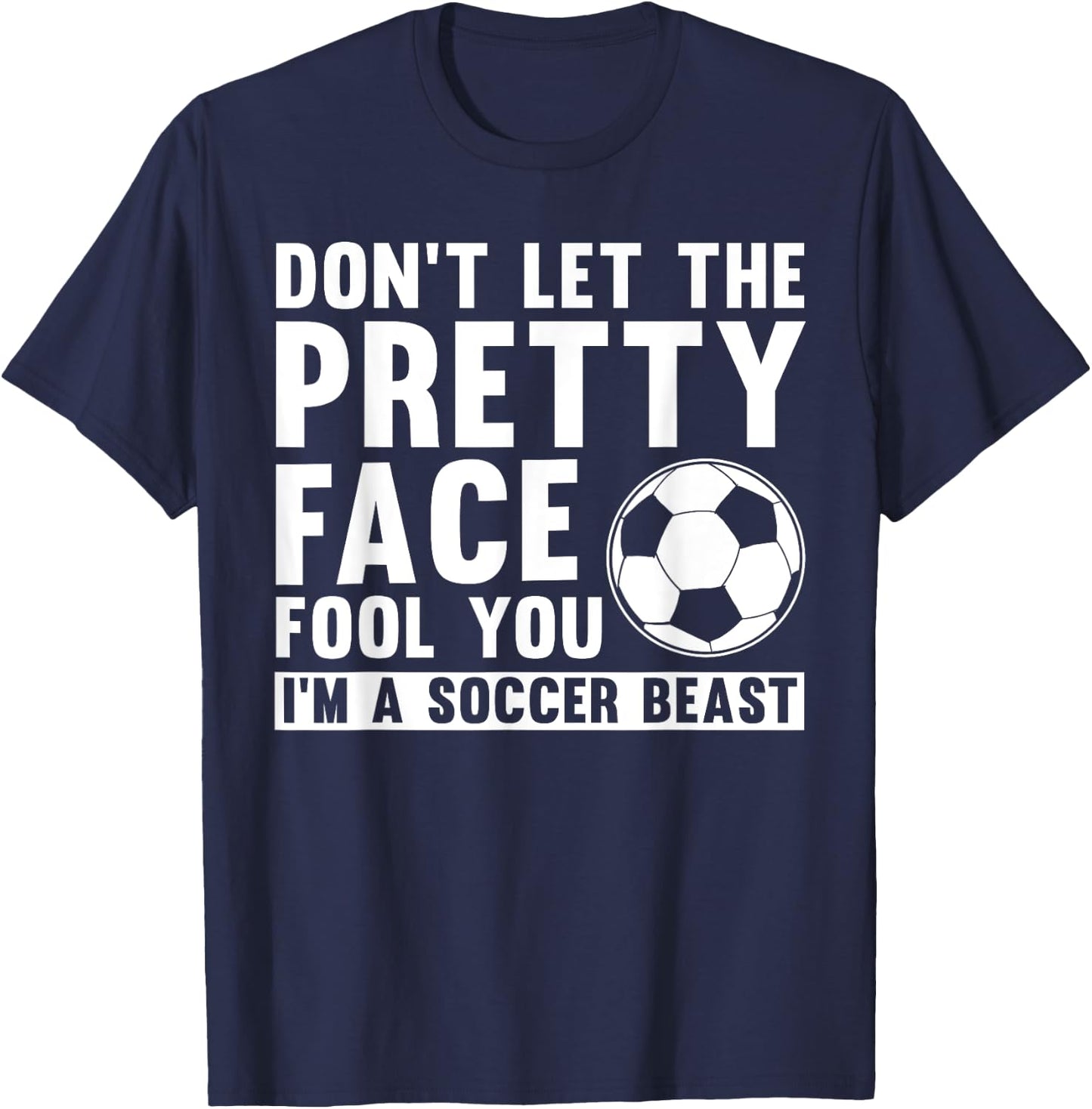 Cool Soccer Teen Girls Soccer Lover Player Sports T-Shirt - T-Shirt | Navy