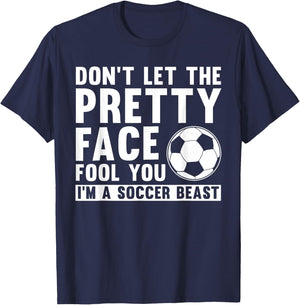 Cool Soccer Teen Girls Soccer Lover Player Sports T-Shirt - T-Shirt | Navy