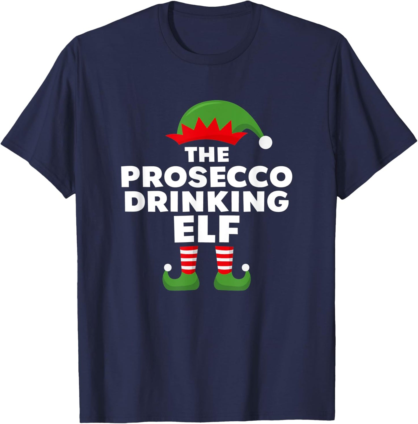 The Prosecco Drinking Elf T-Shirt - T-Shirt | Navy