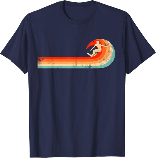 Surfer Gift Vintage Wave Retro Surfing Surf Beach T-Shirt - T-Shirt | Navy