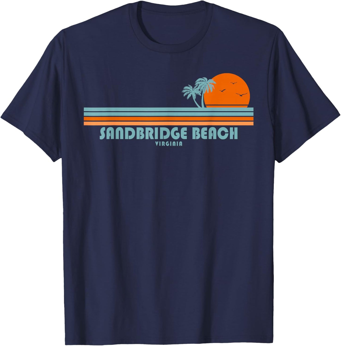 Sandbridge Beach Virginia T-Shirt - T-Shirt | Navy