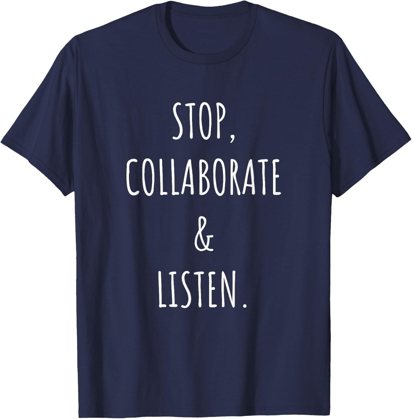 Stop, Collaborate and Listen Ice Ice Baby 90's Retro T-Shirt - T-Shirt | Navy