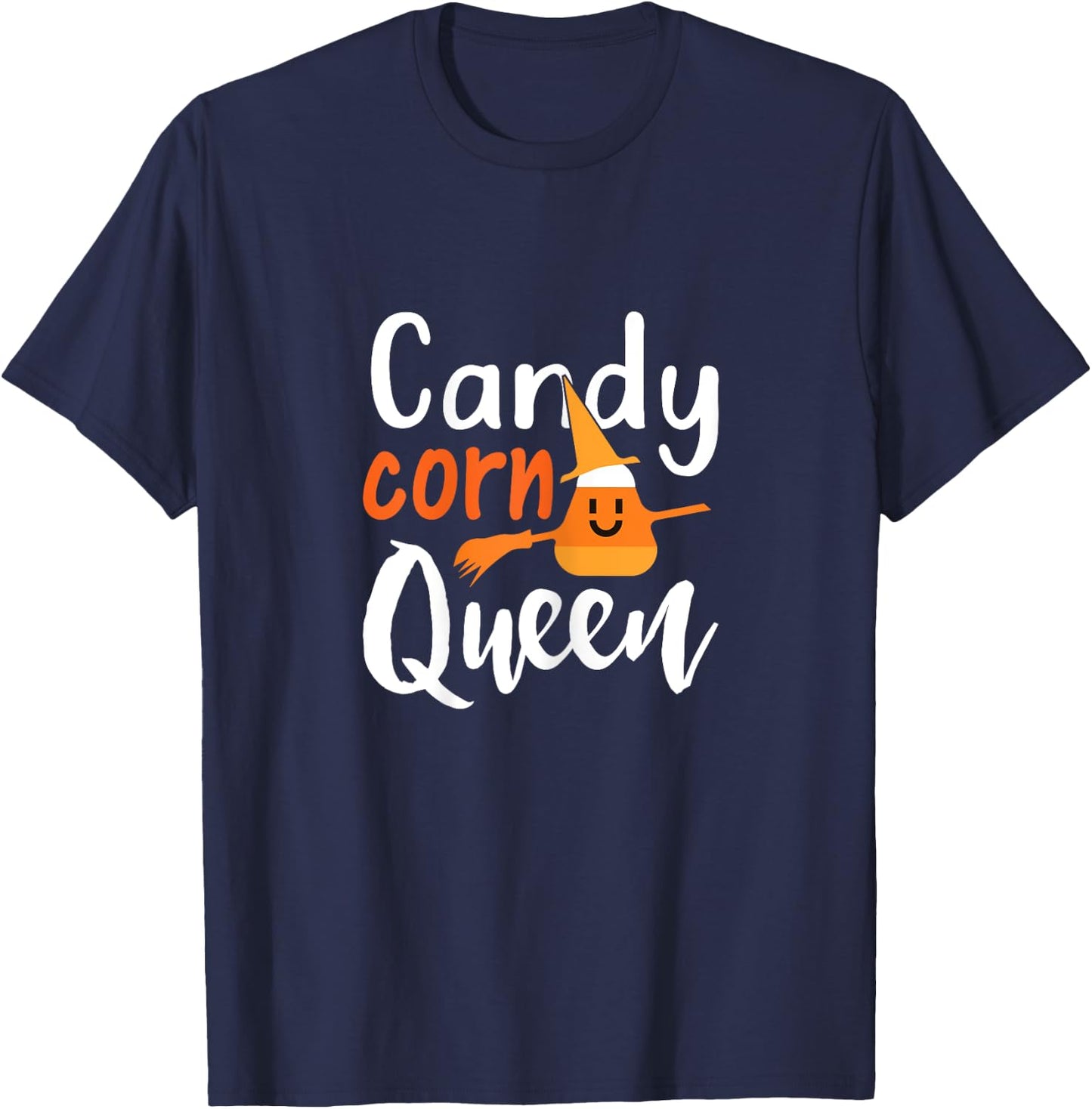 Candy Corn Queen - Funny Halloween Candycorn Gift T-Shirt - T-Shirt | Navy