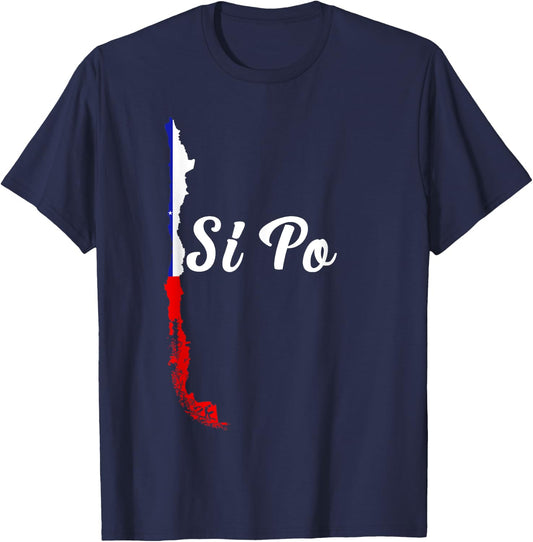 Chile Flag Pride Chilean Funny Camiseta Chilena Si Po T-Shirt - T-Shirt | Navy