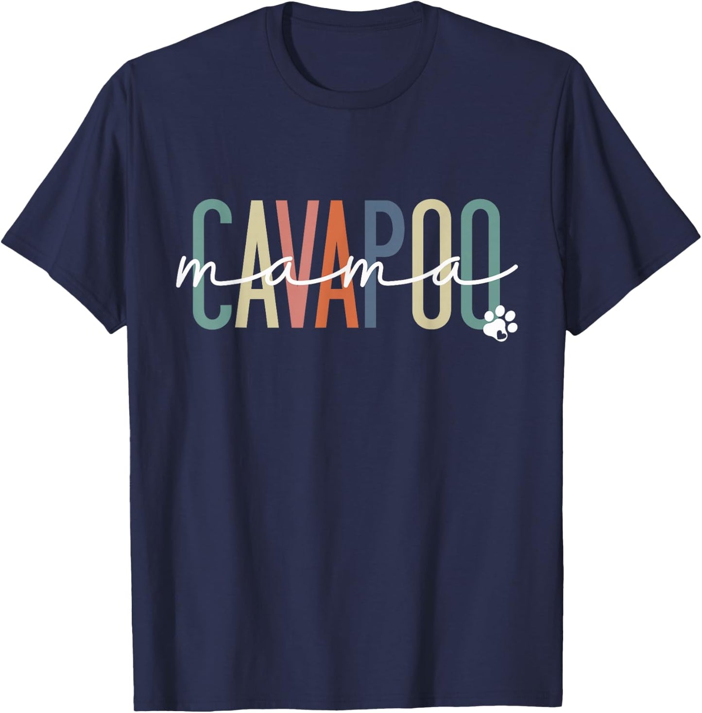 Cavapoo Mama Cavadoodle Dog Mom Mother's Day T-Shirt - T-Shirt | Navy