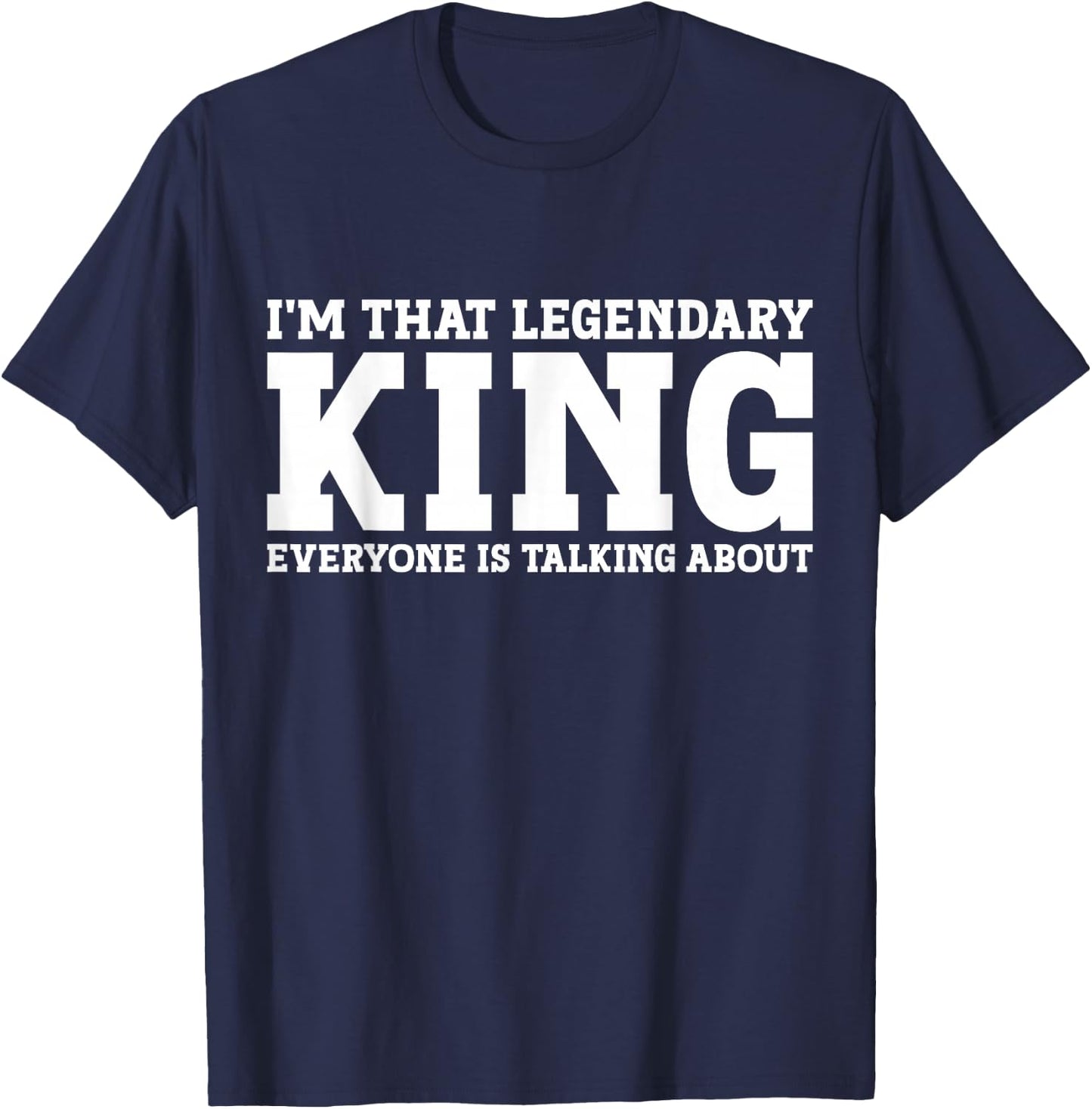 King Personal Name Funny King T-Shirt - T-Shirt | Navy