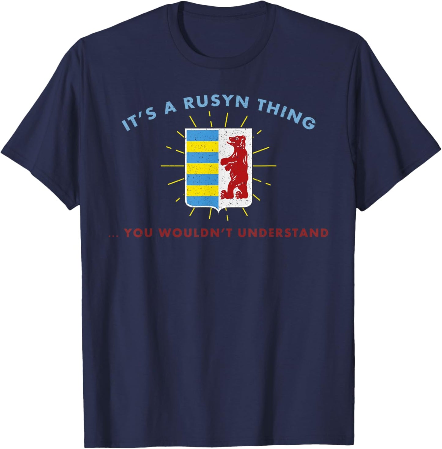 Rusyn Carpatho Slavic ethnic Carpathian diaspora Ruthenians T-Shirt - T-Shirt | Navy