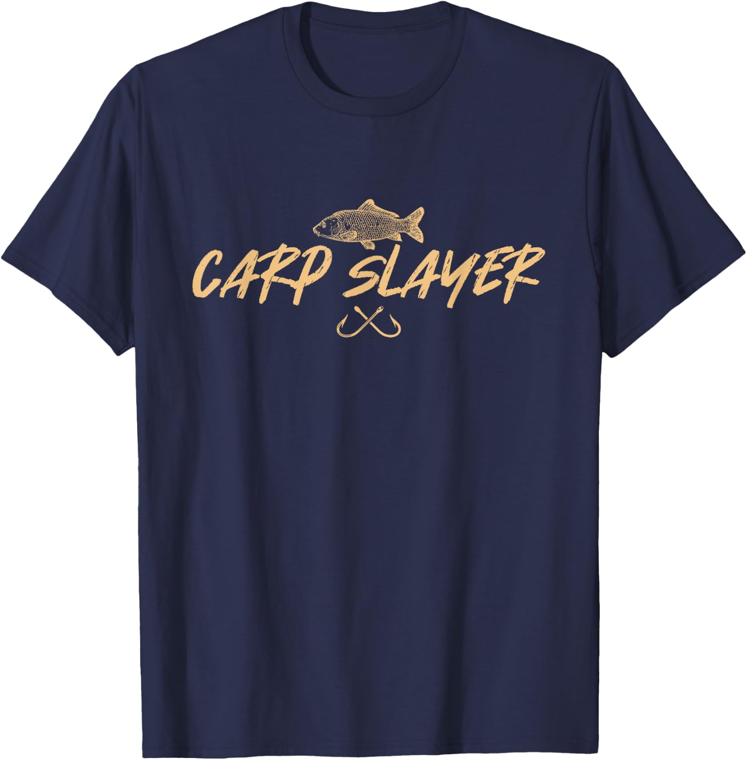 Carp Slayer Funny Carp Fishing Design Gift T-Shirt - T-Shirt | Navy