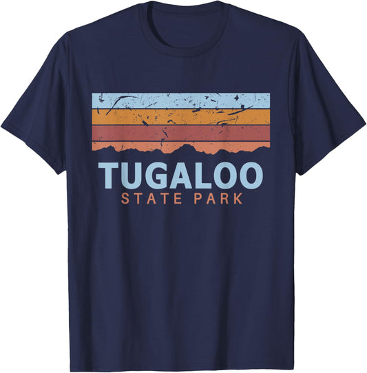 Tugaloo State Park Georgia Retro Cool T-Shirt - T-Shirt | Navy
