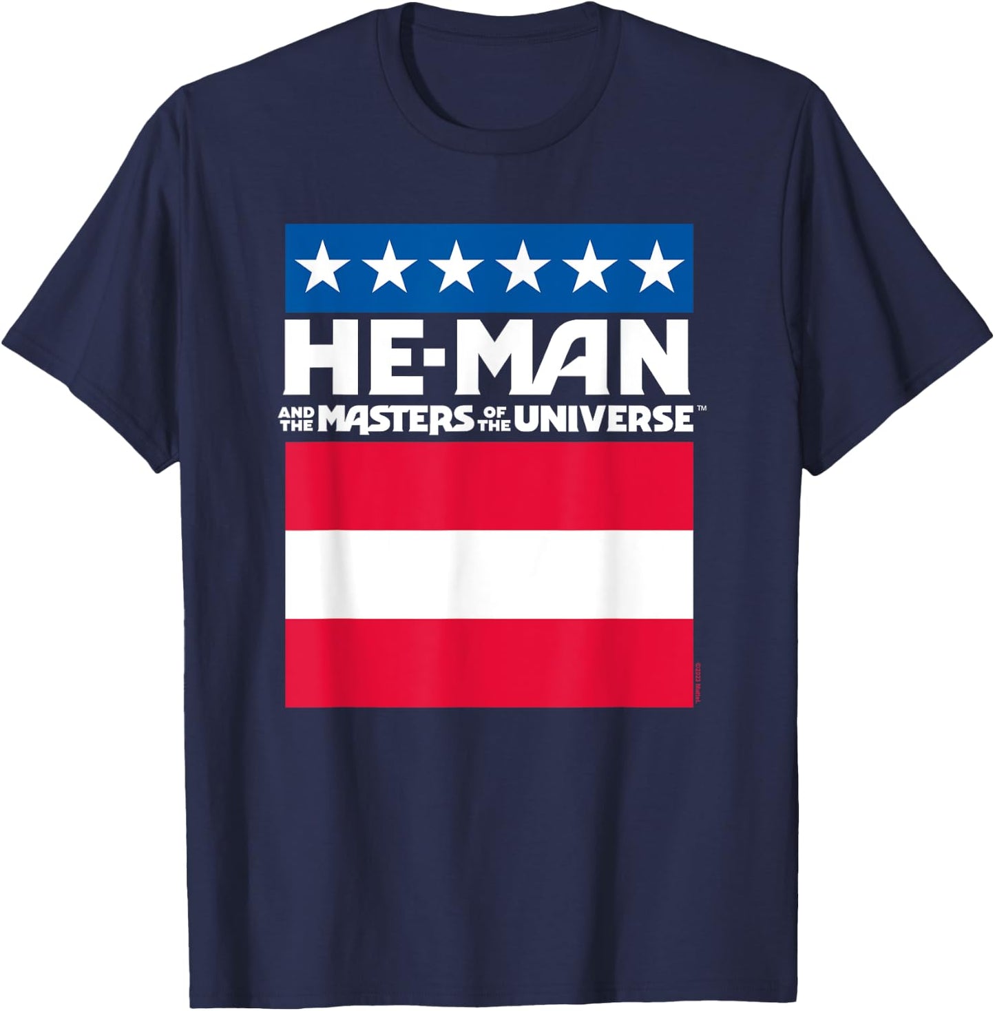 Masters Of The Universe - He-Man Logo Flag T-Shirt - T-Shirt | Navy
