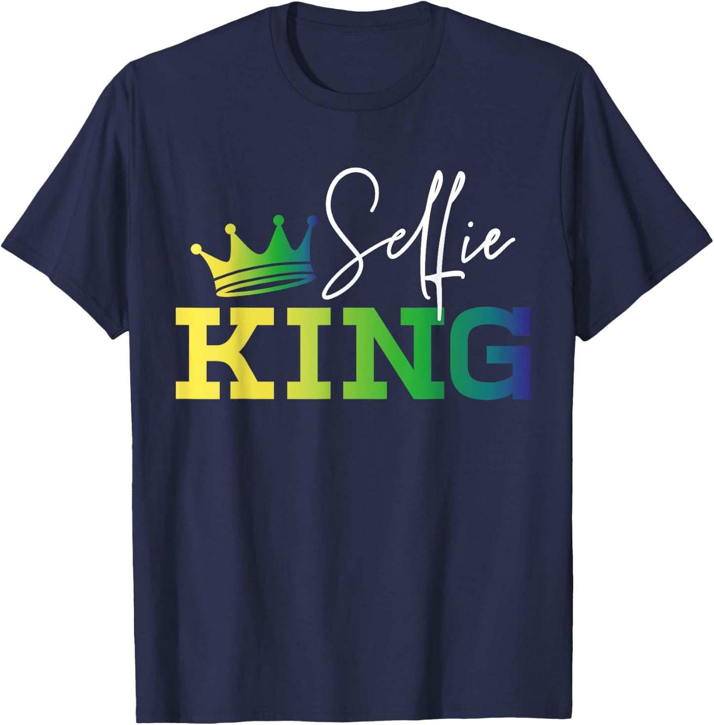 Selfie King Camera Lovers Photography Videography T-Shirt - T-Shirt | Navy