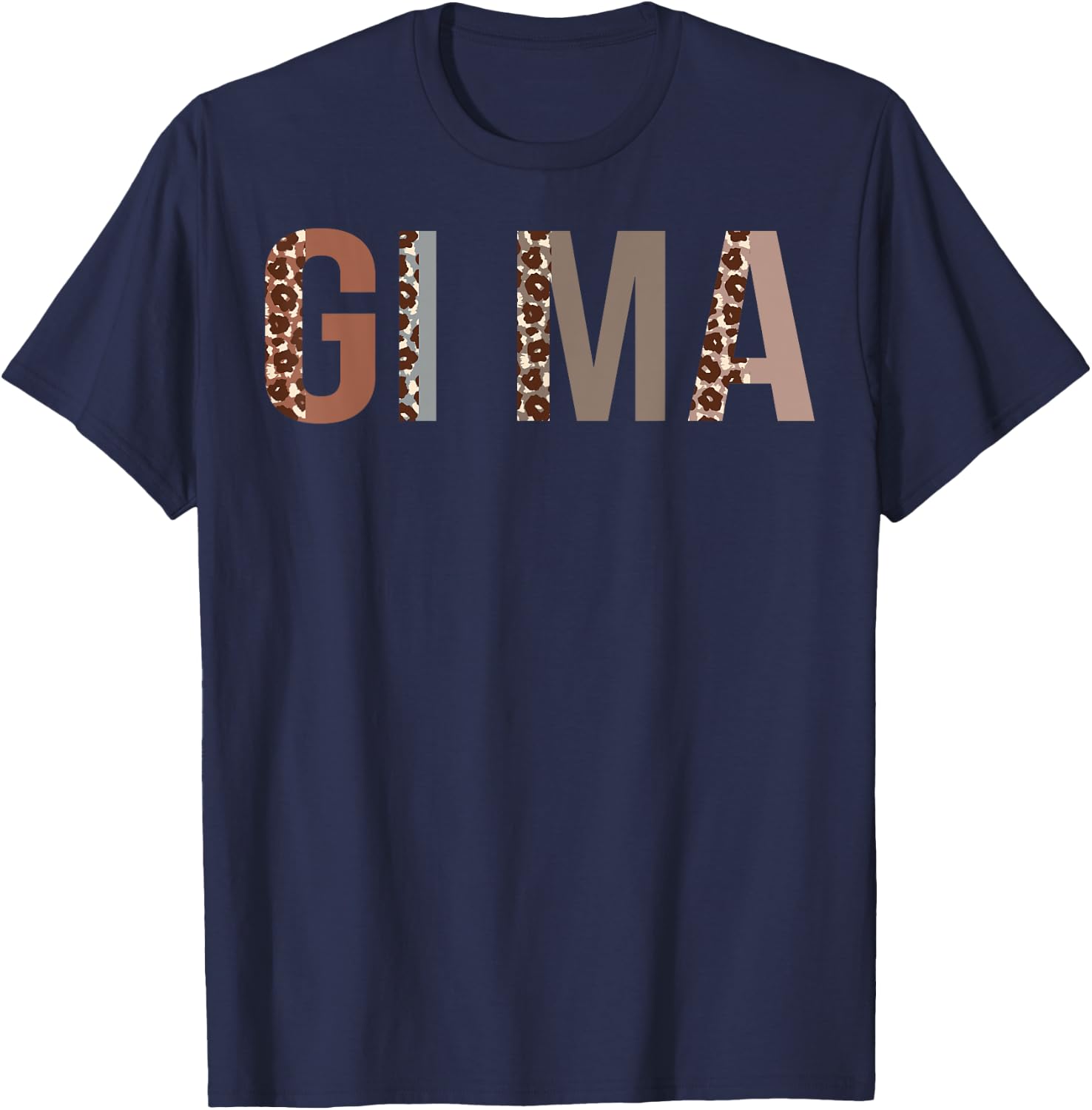 Gi-Ma Leopard Print Mom Cute Mothers Day Funny Grandma T-Shirt - T-Shirt | Navy
