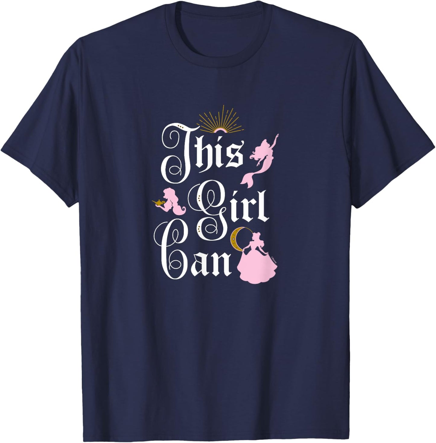 Disney Princess - This Girl Can T-Shirt - T-Shirt | Navy