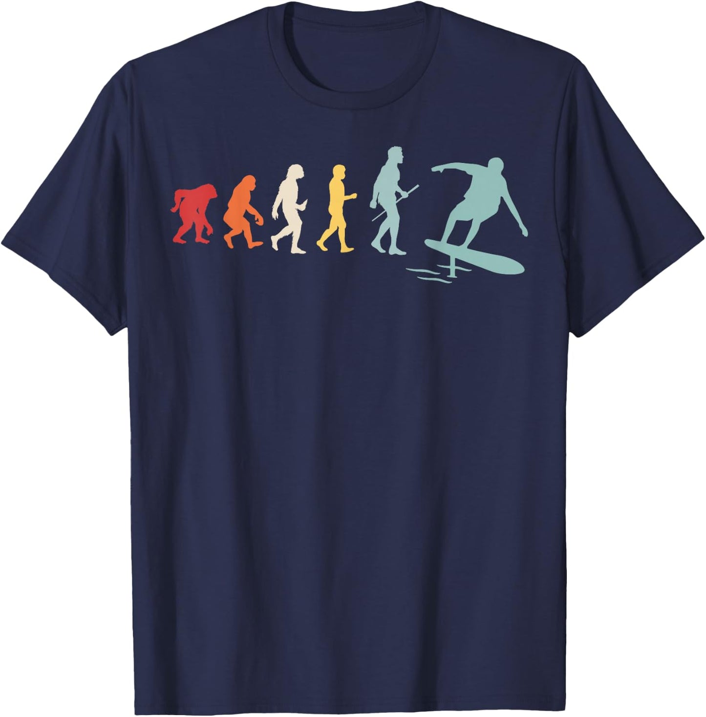 Hydrofoil Surfing Evolution Design for a Hydrofoil Expert T-Shirt - T-Shirt | Navy