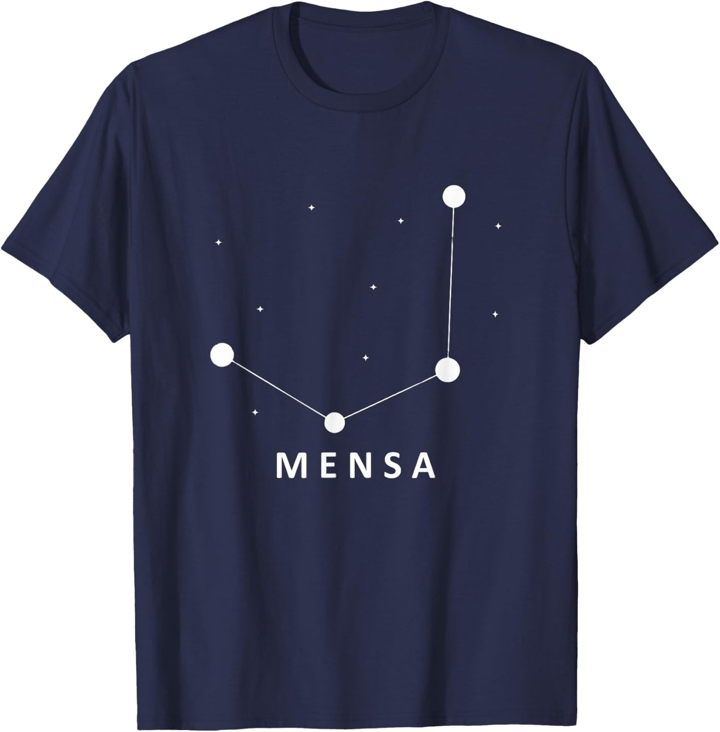 Mensa Constellation Galaxies Astrology Horoscope T-Shirt - T-Shirt | Navy
