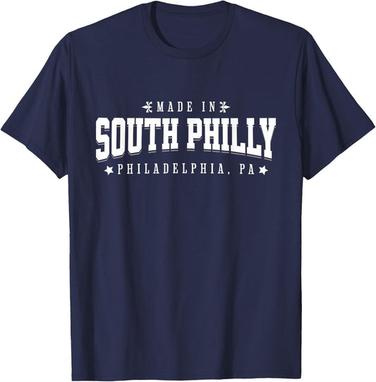 Made in South Philly Philadelphia PA Philly Neighborhood T-Shirt - T-Shirt | Navy