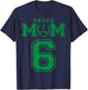 Custom Proud Football Mom Number 6 G Personalized T-Shirt - T-Shirt | Navy