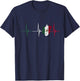 Mexico Heart Mexico Flag Heartbeat EKG Pulse Mexican Pride Small T-Shirt - T-Shirt | Navy
