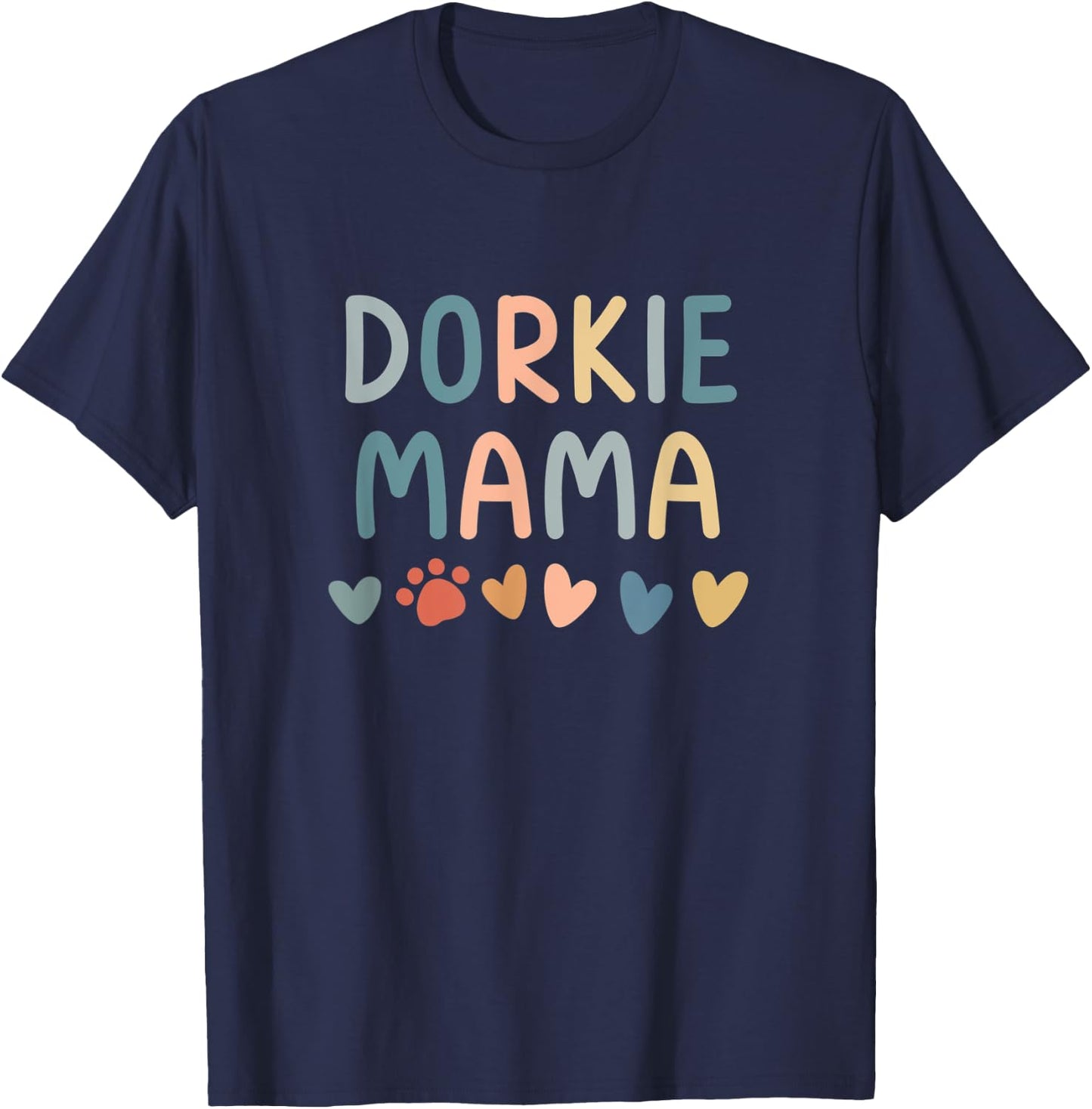 Dorkie Mama Dog Mom Women T-Shirt - T-Shirt | Navy