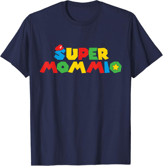Super Gamer Mom Unleashed Celebrating Motherly Powers T-Shirt - T-Shirt | Navy